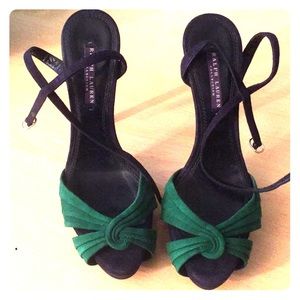 Ralph Lauren Collection-Heels-Navy & Forest Green